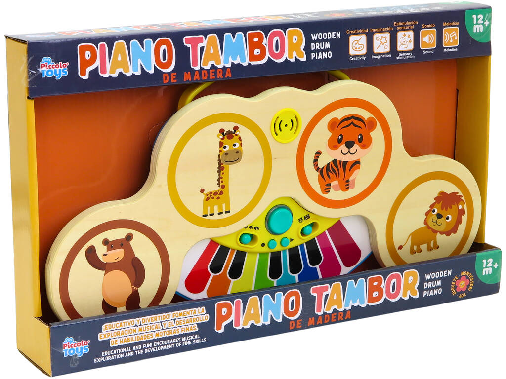 Pianoforte di legno con tamburo