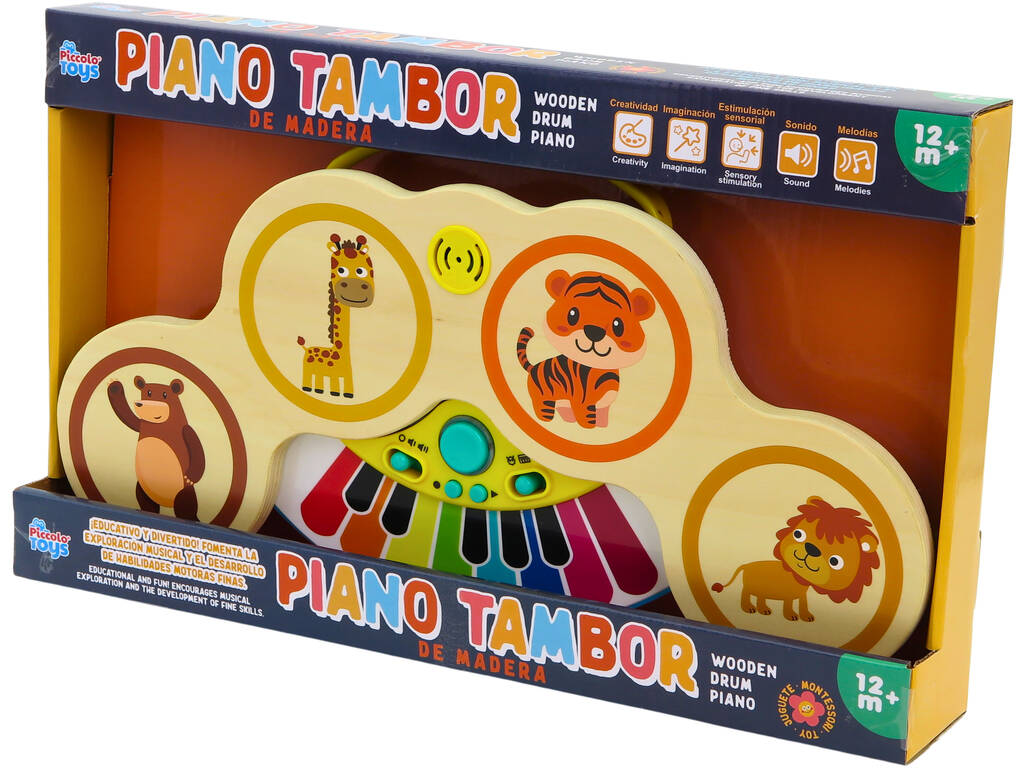 Pianoforte di legno con tamburo