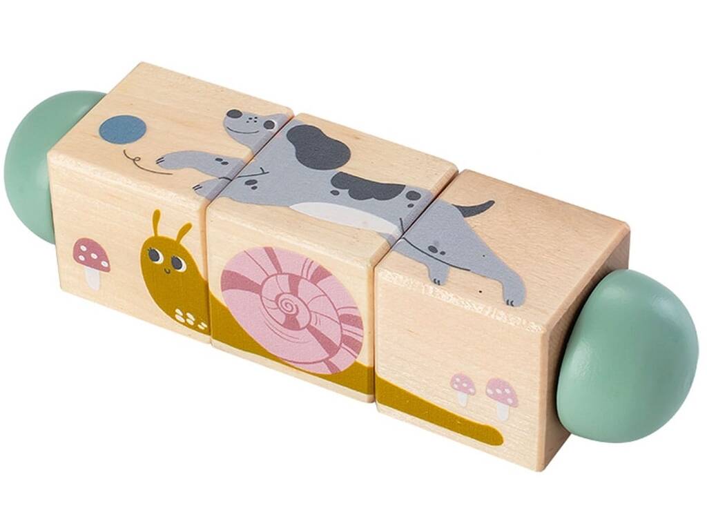 Puzzle en bois avec 4 pièces