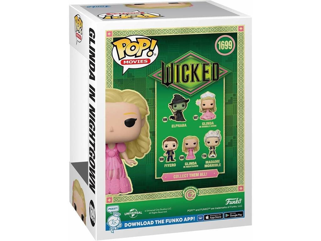 Funko Pop Movies Wicked Figure Glinda en chemise de nuit