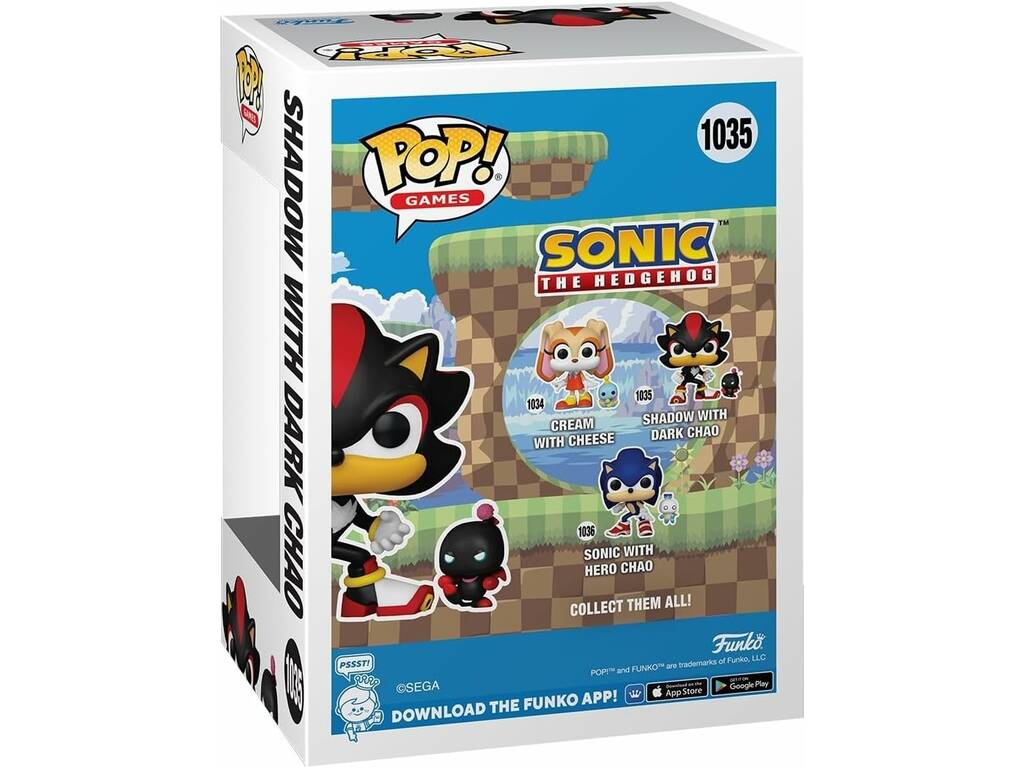 Funko Pop Games Sonic The Hedgehog Figura Shadow con Dark Chao