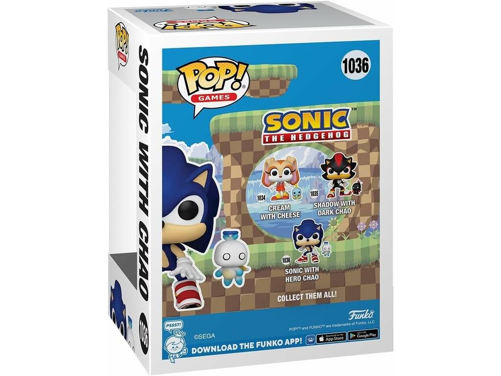 Funko Pop! Games.. Figura di Sonic The Hedgehog Sonic con Hero Chao