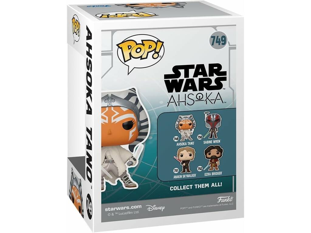Funko Pop Star Wars Ahsoka Figur Ahsoka Tano mit Schwenkbarem Kopf
