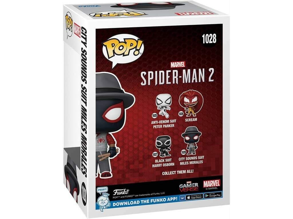 Funko Pop Marvel Spider-Man 2 City Sounds Suit Miles Morales Swinging Head Figure