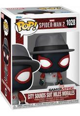 imagen Funko Pop Marvel Spider-Man 2 City Sounds Suit Miles Morales Swinging Head Figure