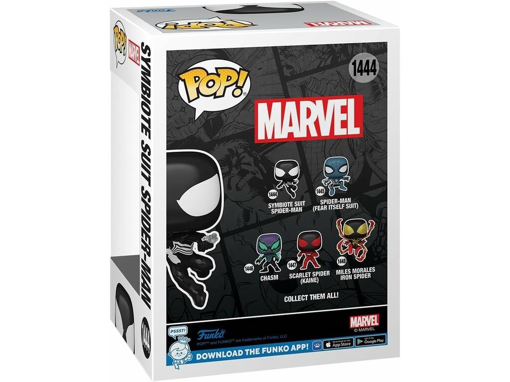 Funko Pop Marvel Figure Spiderman Symbiote Suit with Oscillating Head