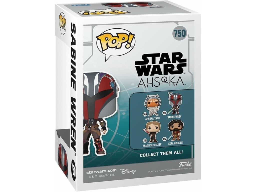 Funko Pop Star Wars Ahsoka Figura Sabine Wren con testa oscillante