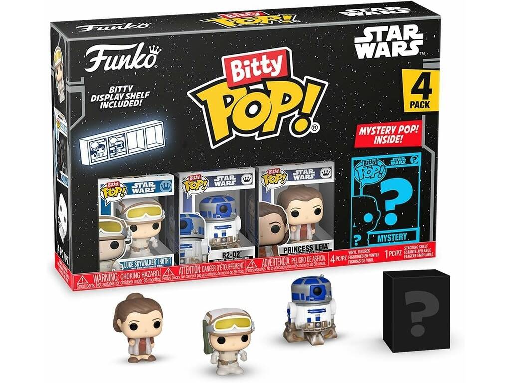 Funko Pop Bitty Star Wars Pack 4 Mini Figure con Luke Skywalker di Hoth