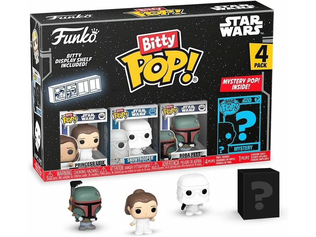Funko Pop Bitty Star Wars Pack 4 Mini Figure con la Principessa Leia