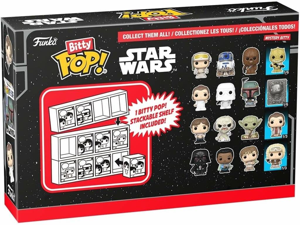 Funko Pop Bitty Star Wars Pack 4 Mini Figure con la Principessa Leia