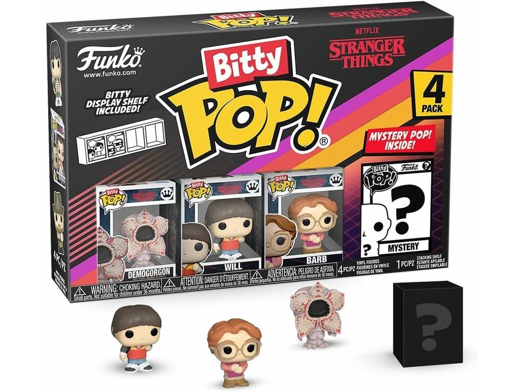 Funko Pop Bitty Stranger Things Pack 4 Mini Figuras com Demogorgon