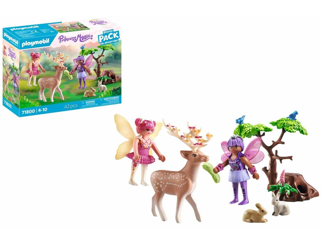 Playmobil Princess Magic Starter Pack Fate con animali della foresta