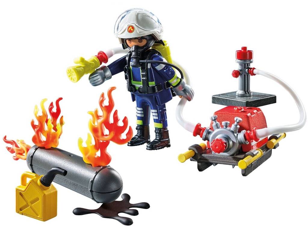 Playmobil Action Heroes Pompiere con Pompa d'Acqua