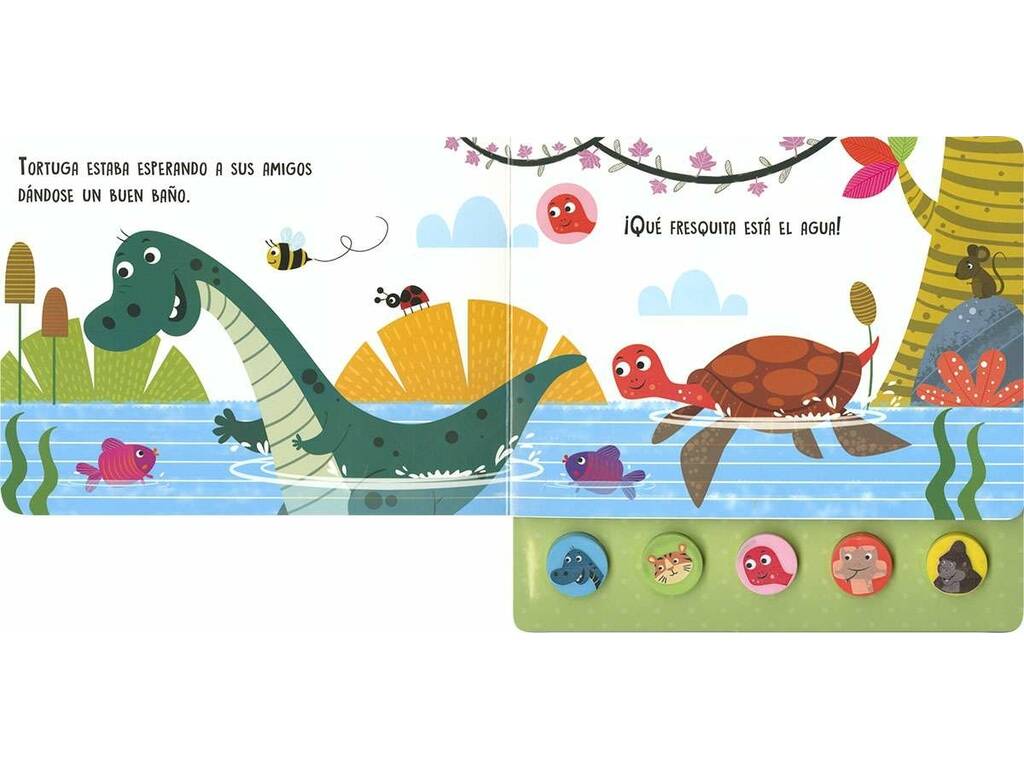 Libro Cinque suoni Il dinosauro con pulsanti