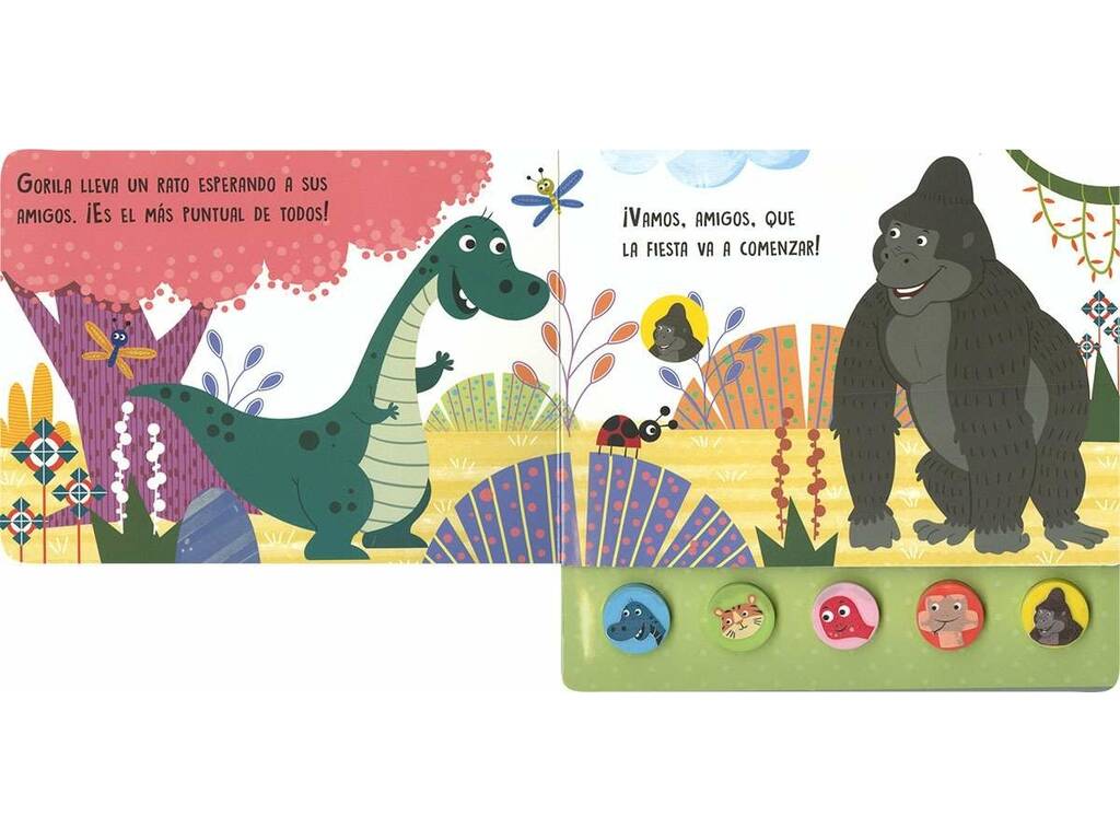 Libro Cinque suoni Il dinosauro con pulsanti