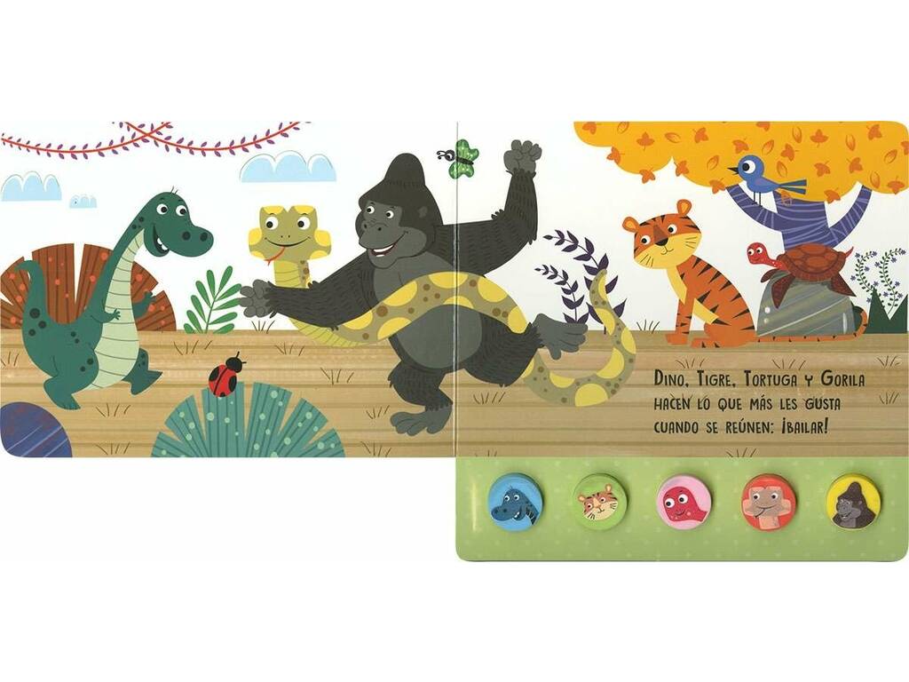 Libro Cinque suoni Il dinosauro con pulsanti