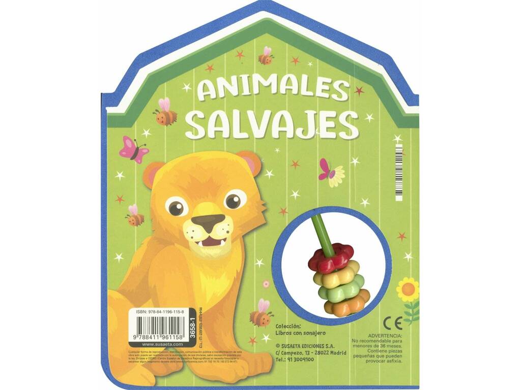 Libro con sonaglio Animali selvatici