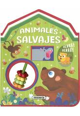 Buch mit Rassel Wilde Tiere