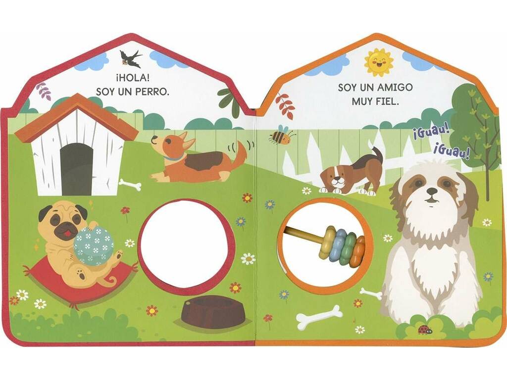 Libro con sonaglio Amici animali