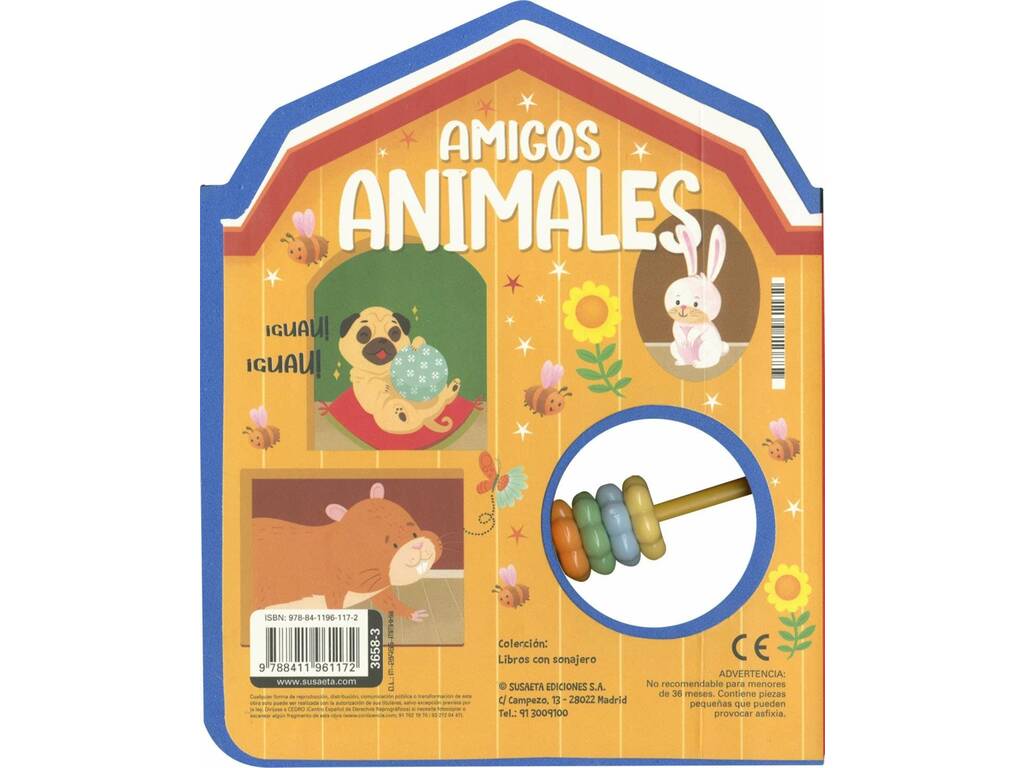 Libro con sonaglio Amici animali