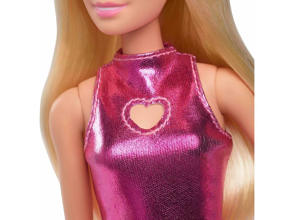 Barbie Fashionista Bambola con Abito Rosa Metallizzato