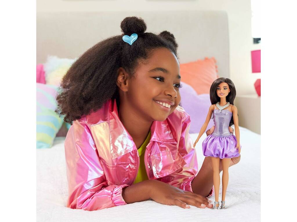 Barbie Bambola con vestito lilla