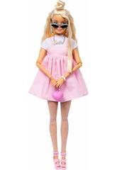 Barbie Deluxe Style Puppe mit Rosa Schleifen-Kleid
