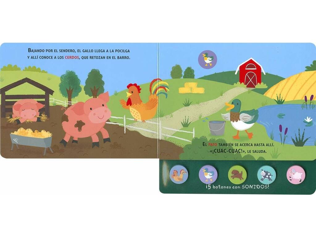 Libro Cinque suoni La fattoria con bottoni