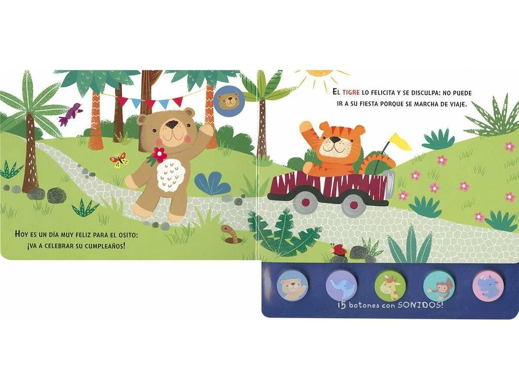 Libro Cinque suoni Il compleanno con i pulsanti