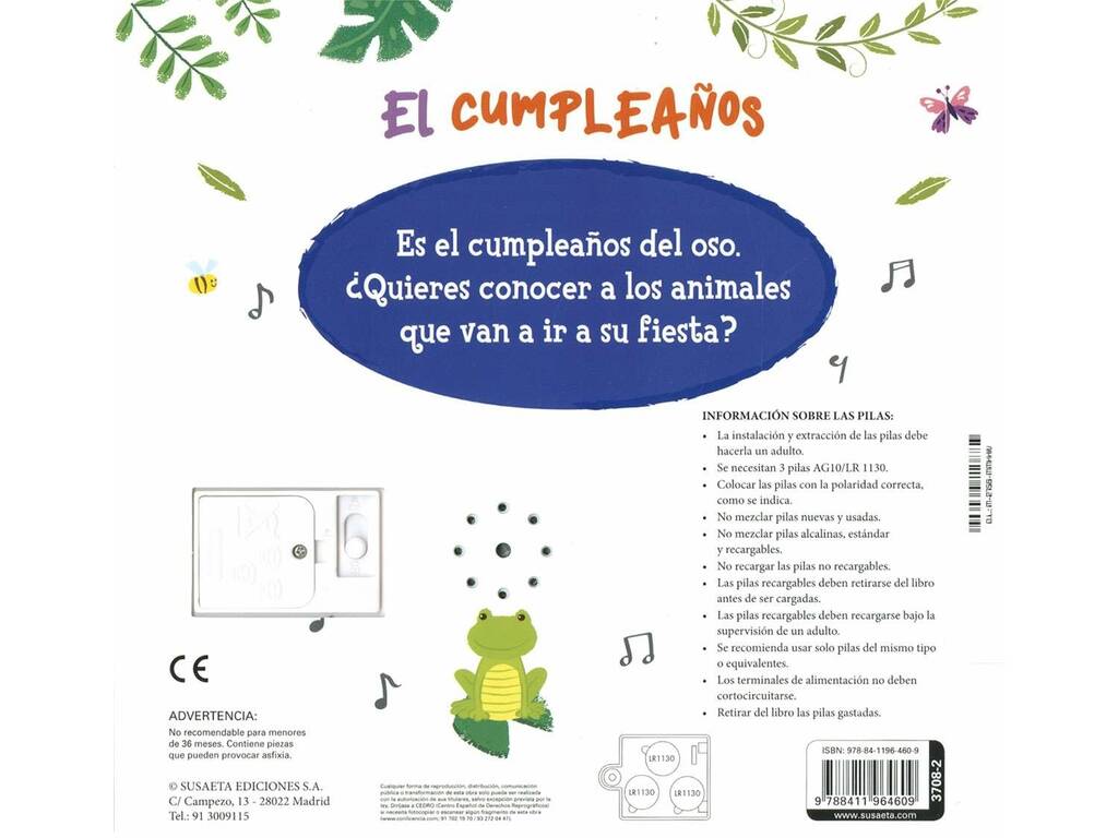 Libro Cinque suoni Il compleanno con i pulsanti