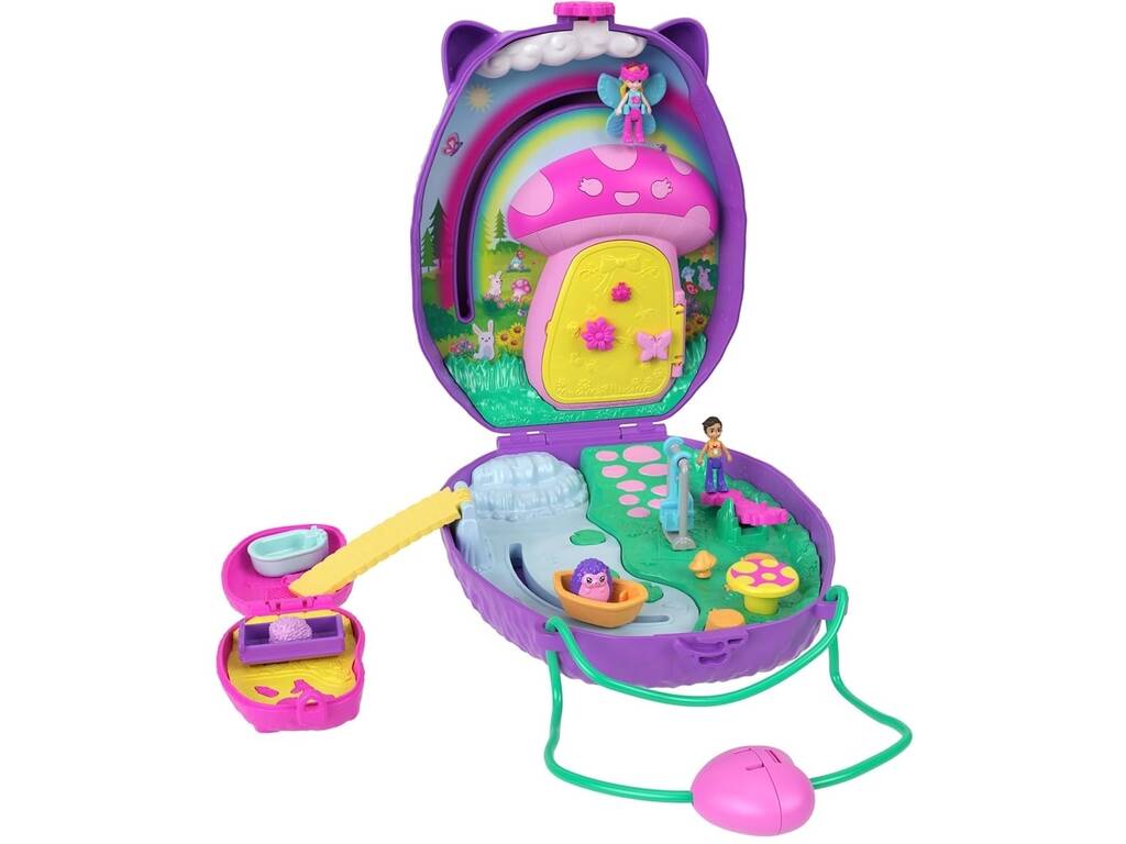Polly Pocket Playset Borsa Mamma e Bebè riccio 2 in 1