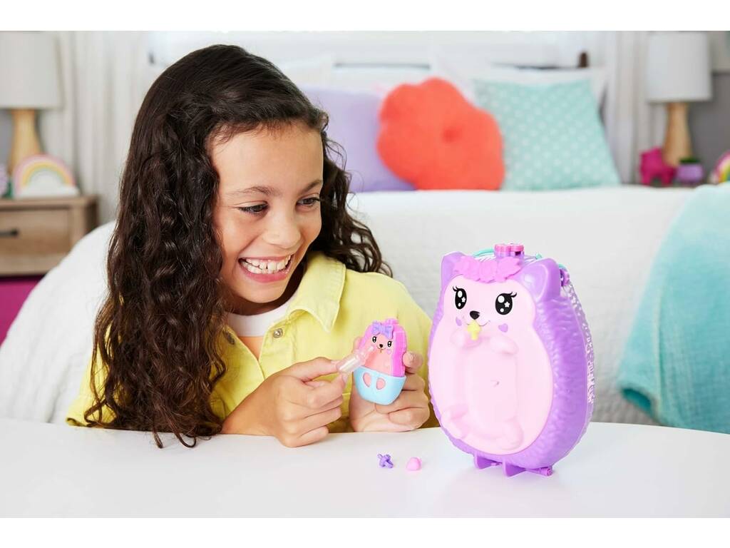 Polly Pocket Playset Borsa Mamma e Bebè riccio 2 in 1