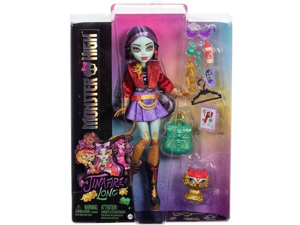 Monster High Bambola Jinafire Long con Cloudy Yun Yun e accessori