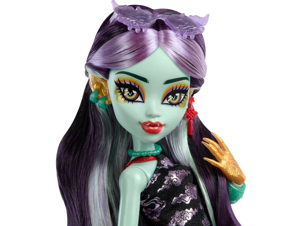 Monster High Bambola Jinafire Long con Cloudy Yun Yun e accessori