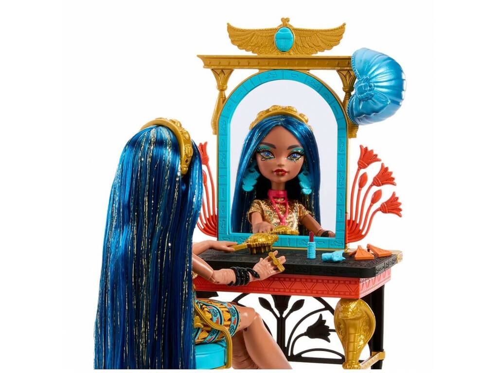 Monster High Bambola Cleo De Nile con Toletta e accessori