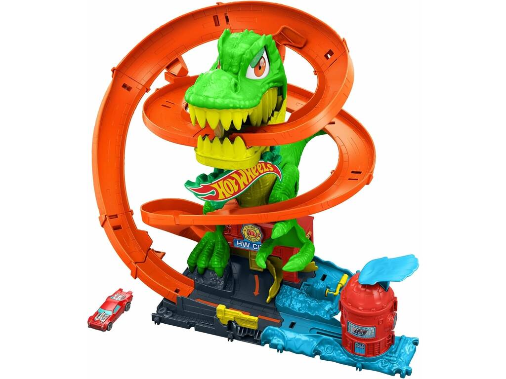Hot Wheels City Battaglia di fuoco del T-Rex