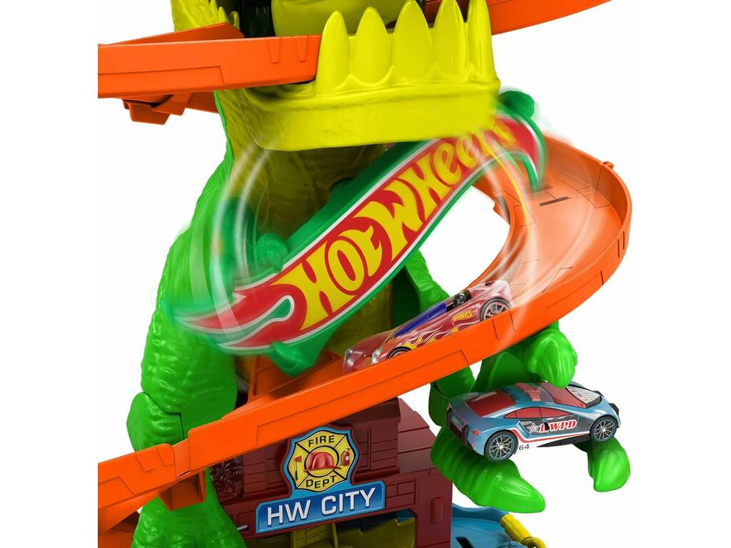 Hot Wheels City Battaglia di fuoco del T-Rex