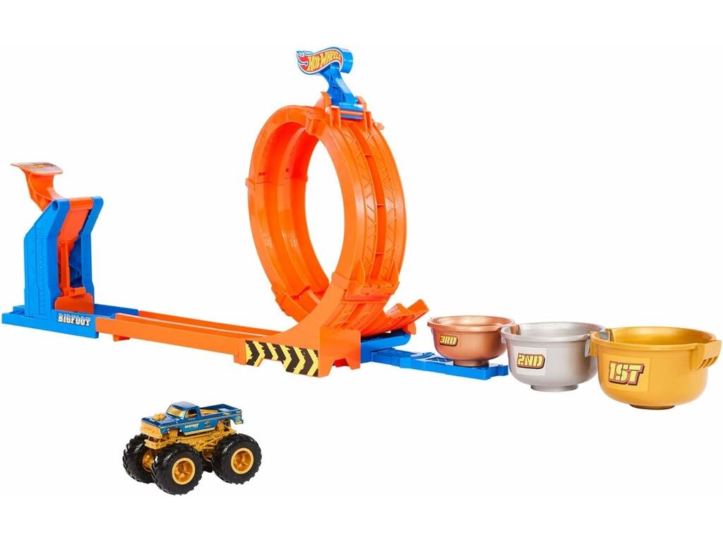 Hot Wheels Monster Trucks Trofeo della sfida Bigfoot 2 in 1