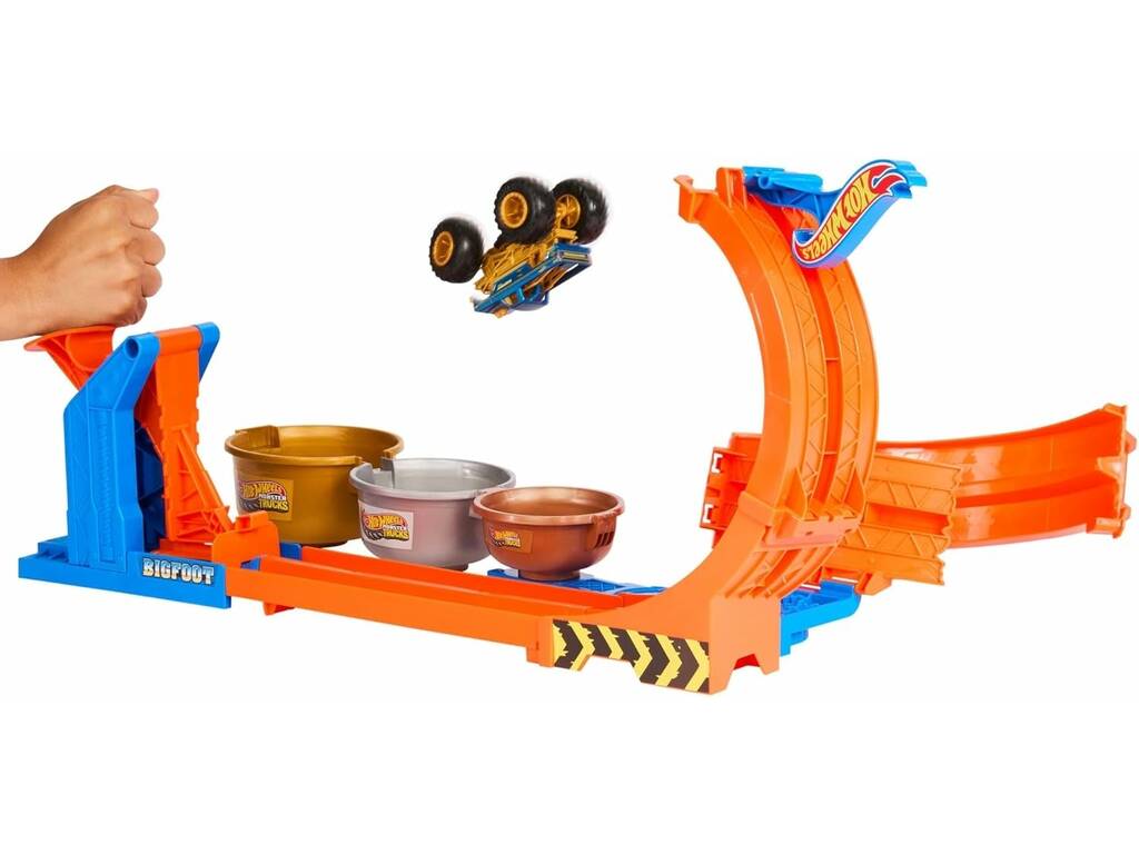 Hot Wheels Monster Trucks Trofeo della sfida Bigfoot 2 in 1