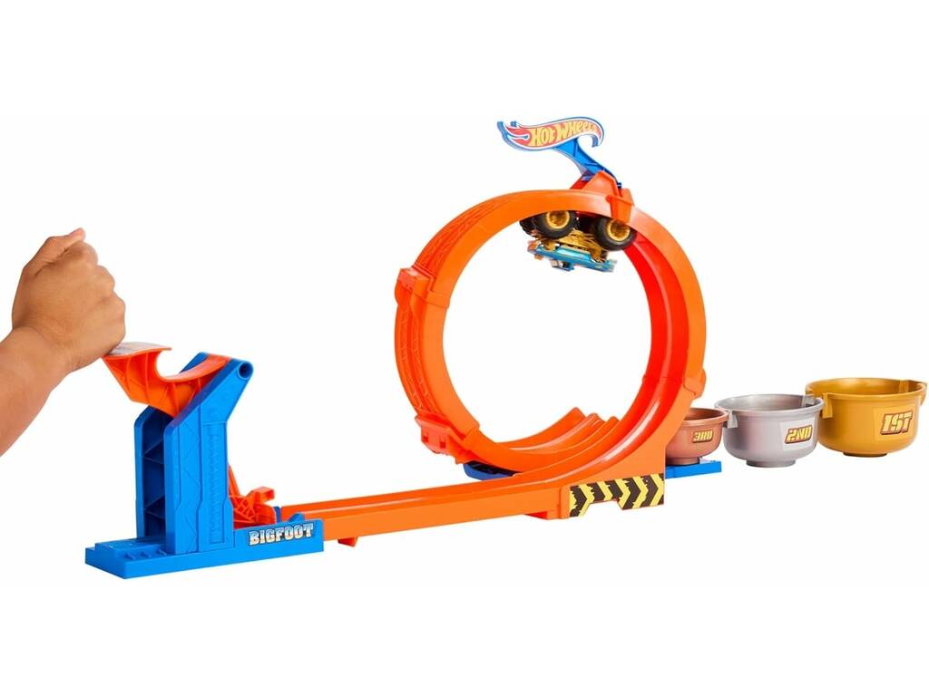 Hot Wheels Monster Trucks Trofeo della sfida Bigfoot 2 in 1