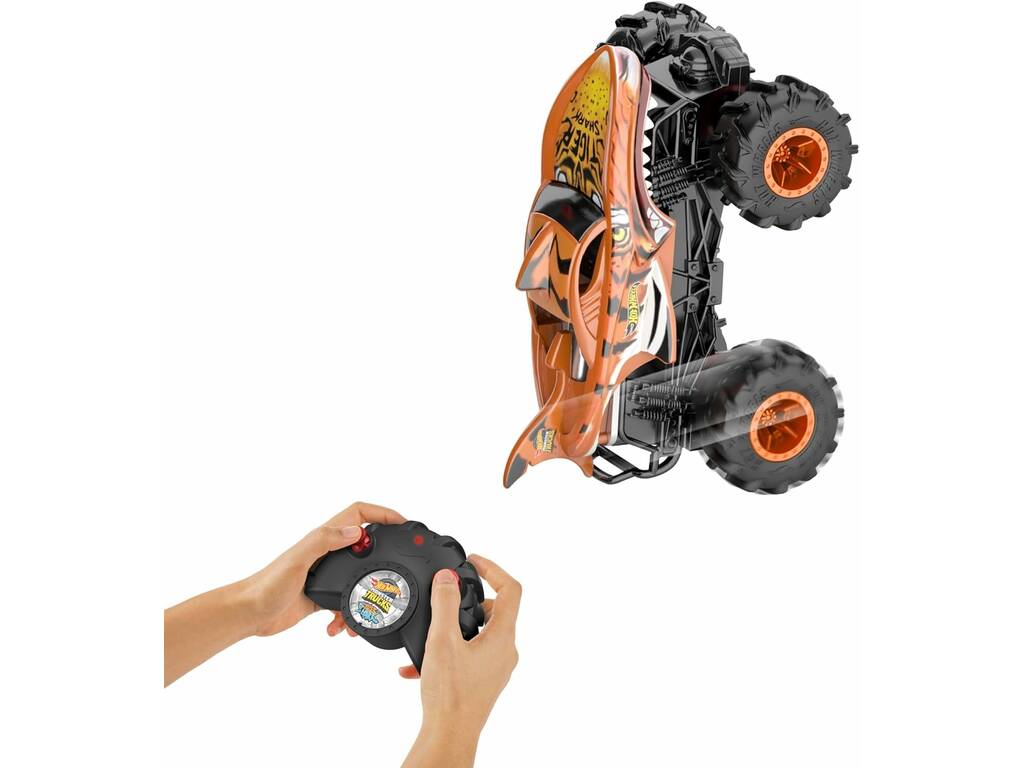 Hot Wheels Monster Trucks Veicolo radiocomandato Tiger Shark