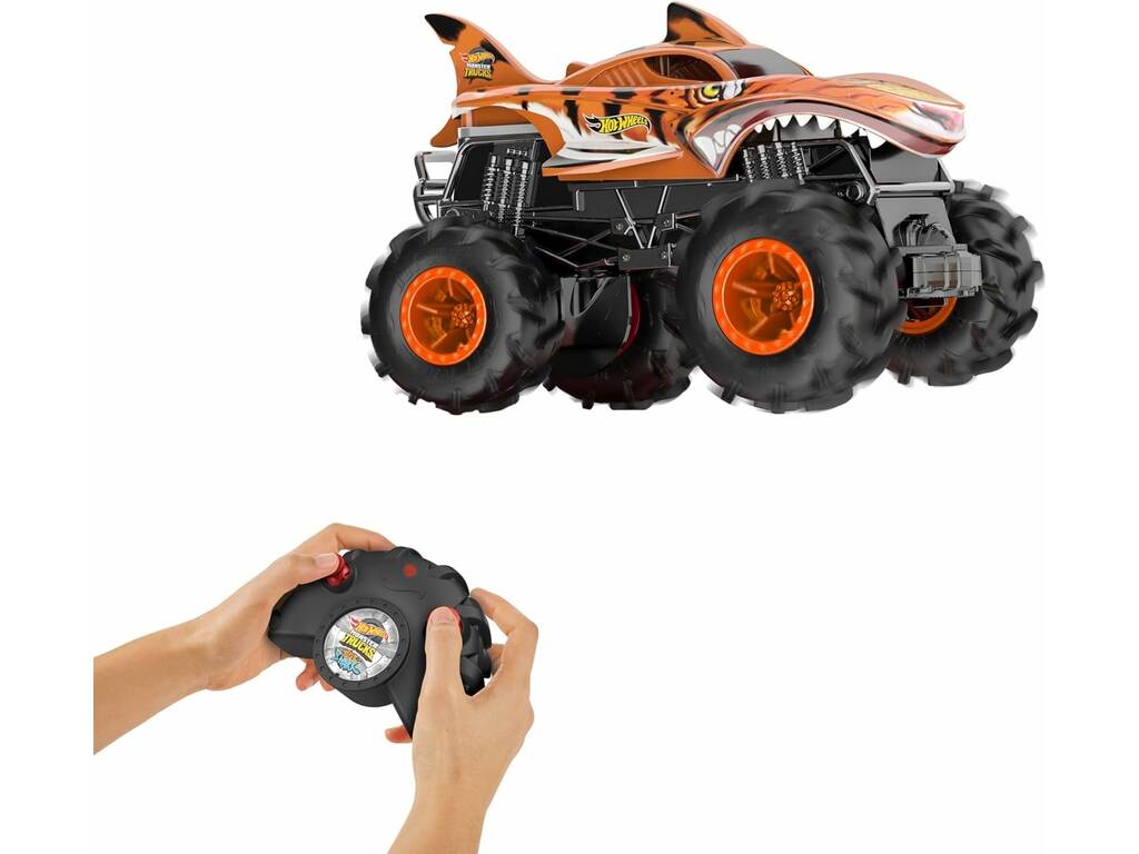 Hot Wheels Monster Trucks Veicolo radiocomandato Tiger Shark