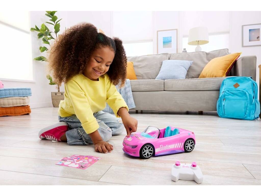 Hot Wheels RC Veicolo telecomandato decappottabile rosa Barbie