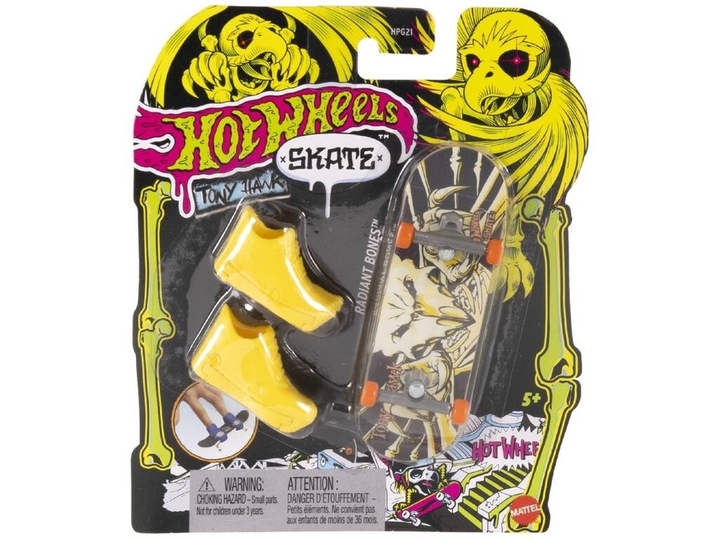 Hot Wheels Skate Tony Hawk Neon Pack Skate con scarpe da ginnastica