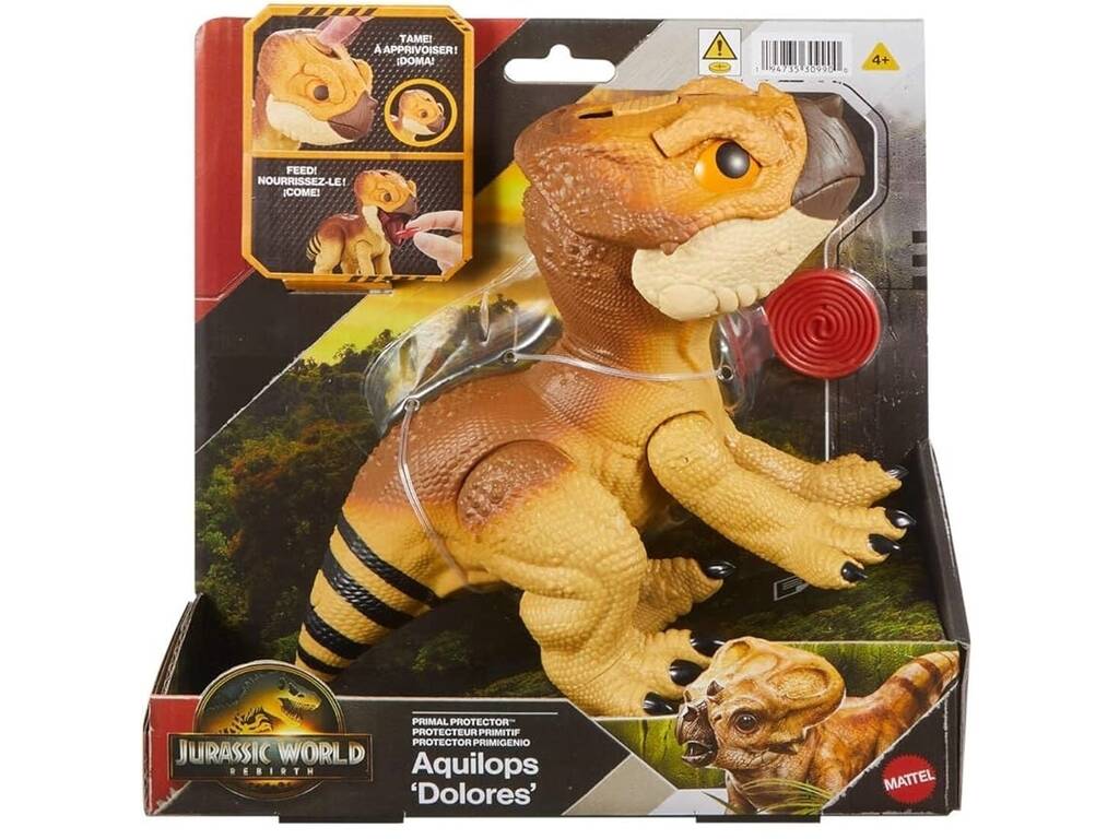 Jurassic World Rebirth Figurine Aquilops Dolores Protecteur Primigenio de 23 cm avec sons