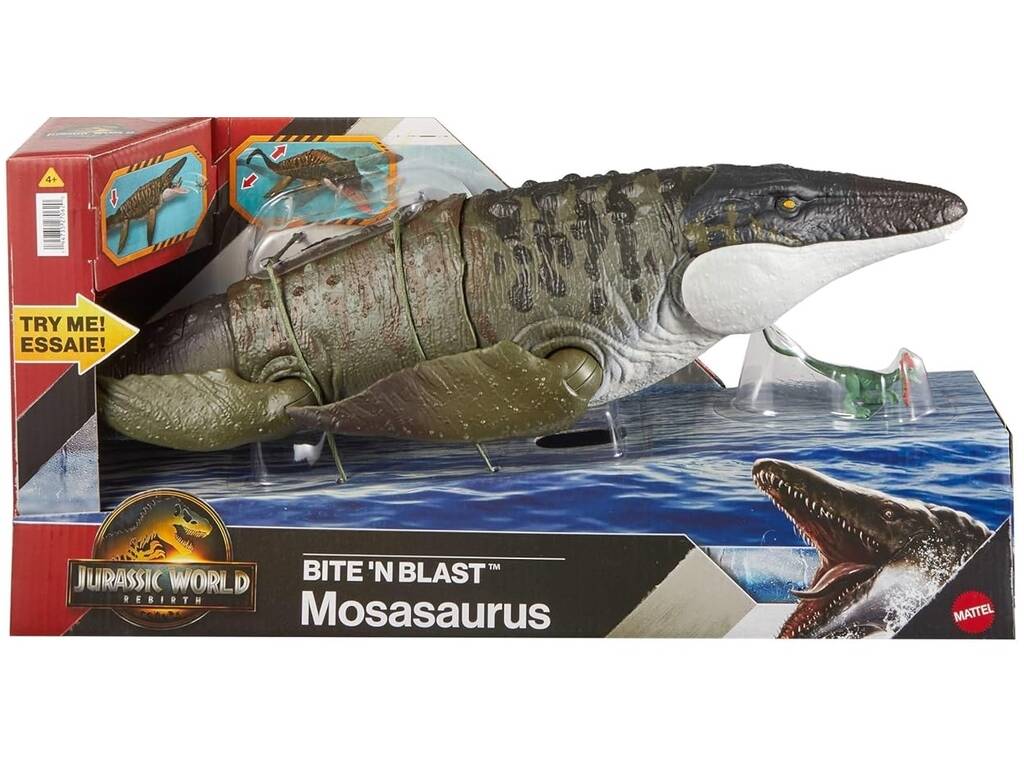 Jurassic World Rebirth Figura Mosasaurus Bite’N Blast de 60 cm