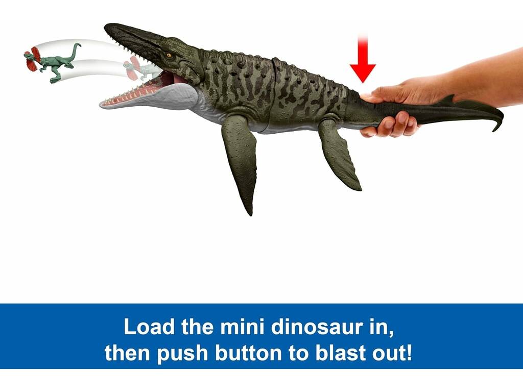 Jurassic World Rebirth Figura Mosasaurus Bite’N Blast de 60 cm