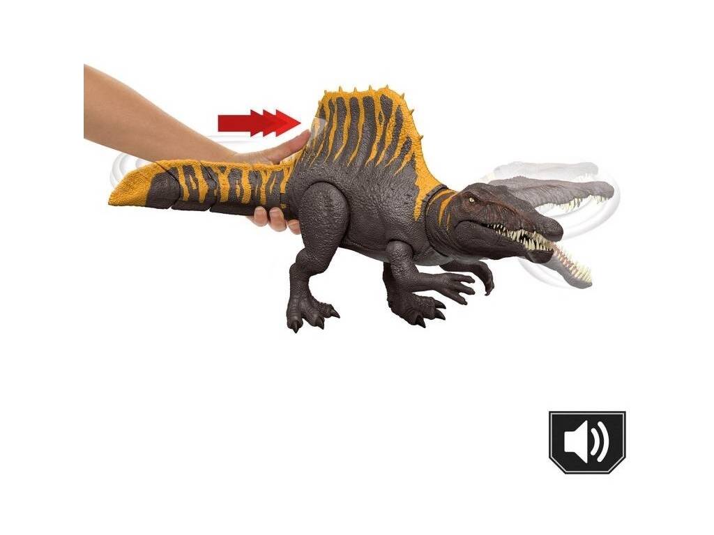 Jurassic World Rebirth Figura Spinosaurus Tail Thrasher de 55 cm con Sonidos y Movimiento