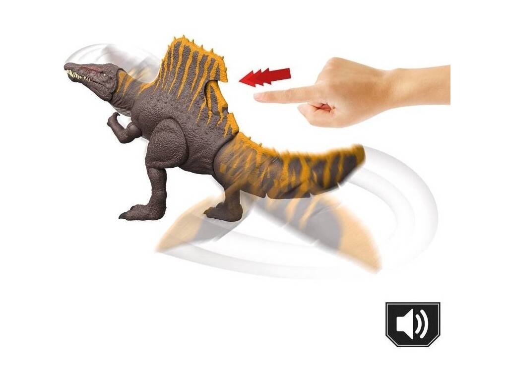 Jurassic World Rebirth Figura Spinosaurus Tail Thrasher de 55 cm con Sonidos y Movimiento