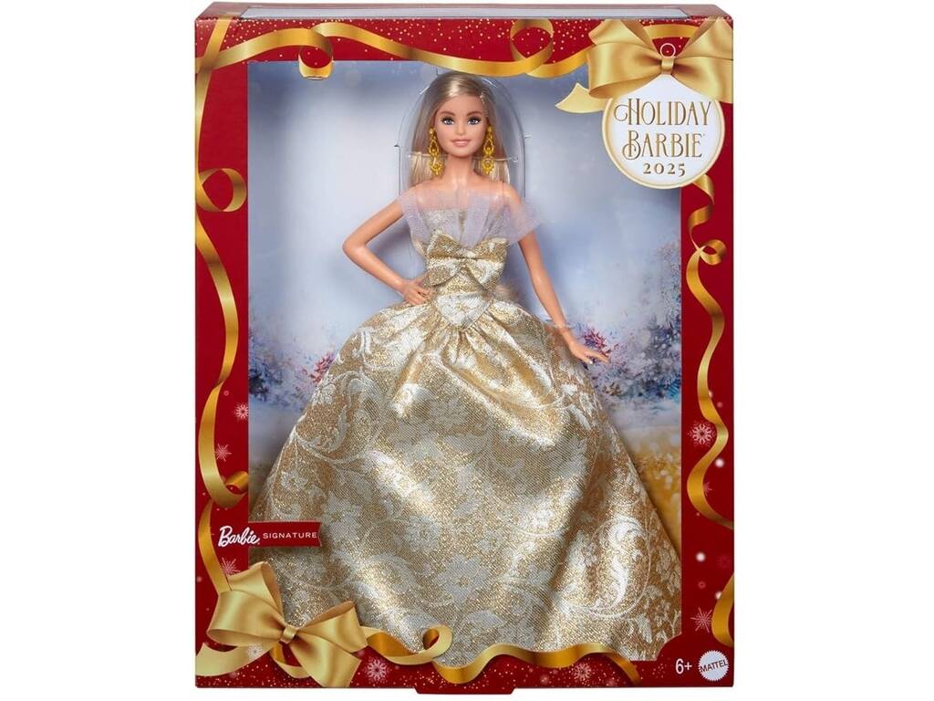Barbie Signature Muñeca Rubia Holiday Joyeux Noël 2025